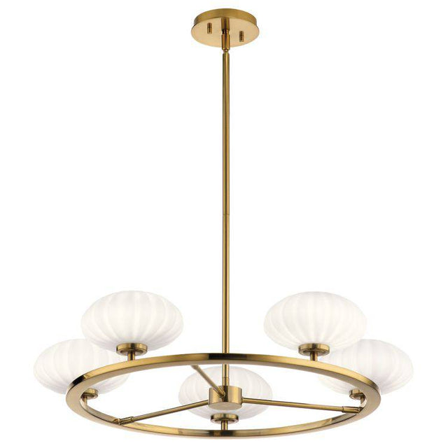 Quintiesse Pim 5Lt Chandelier   - Fox Gold - Comet Lighting