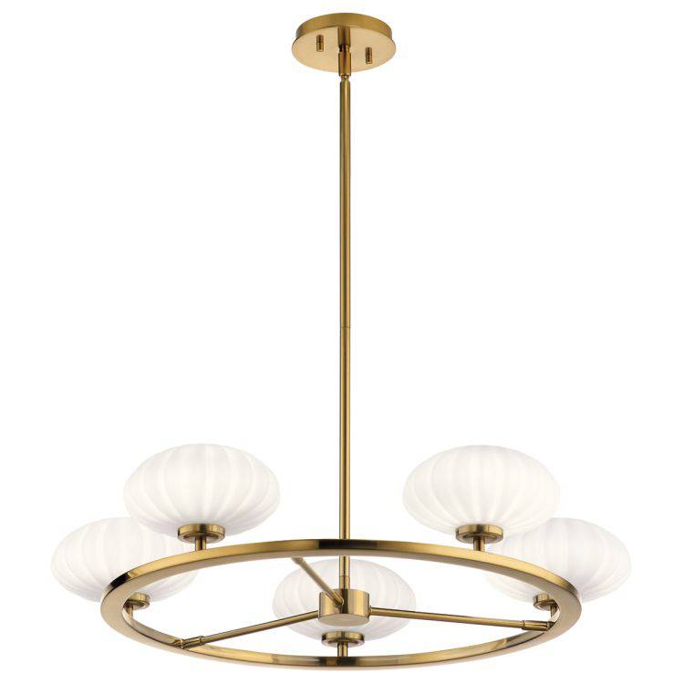 Quintiesse Pim 5Lt Chandelier   - Fox Gold - Comet Lighting