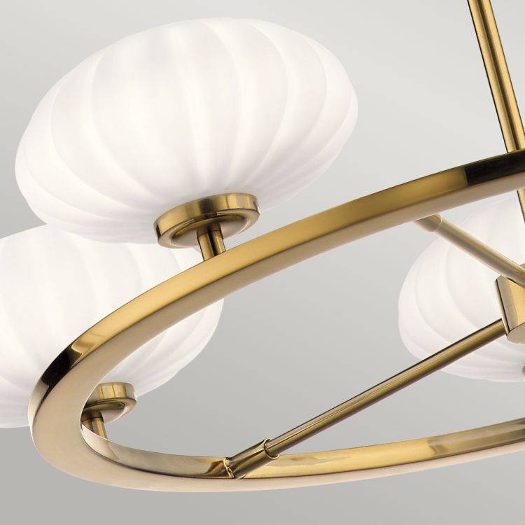 Quintiesse Pim 5Lt Chandelier   - Fox Gold - Comet Lighting