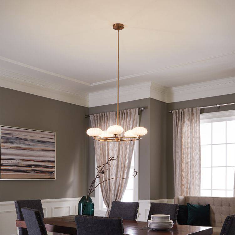 Quintiesse Pim 5Lt Chandelier   - Fox Gold - Comet Lighting