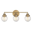 Quintiesse Poppy 3Lt Wall Light - Heritage Brass - Comet Lighting