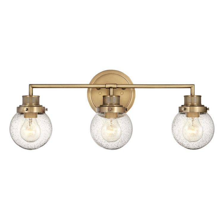 Quintiesse Poppy 3Lt Wall Light  - Heritage Brass - Comet Lighting