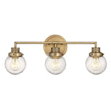 Quintiesse Poppy 3Lt Wall Light  - Heritage Brass - Comet Lighting