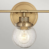 Quintiesse Poppy 3Lt Wall Light  - Heritage Brass - Comet Lighting