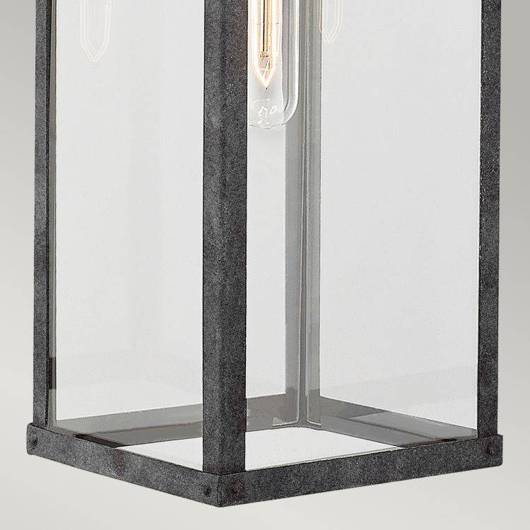 Quintiesse Porter 1Lt Large Wall Lantern - Aged Zinc - Comet Lighting