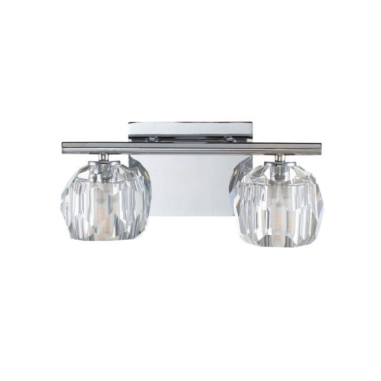 Quintiesse Regalia 2Lt Wall Light  - Polished Chrome - Comet Lighting