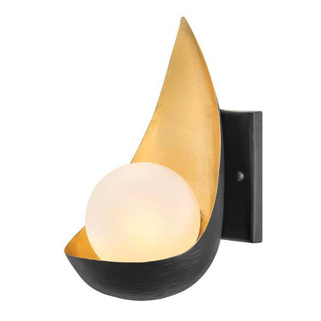 Quintiesse Ren 1Lt  Wall Light - Black/Gold - Comet Lighting