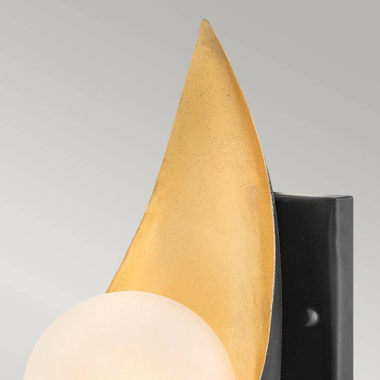 Quintiesse Ren 1Lt  Wall Light - Black/Gold - Comet Lighting