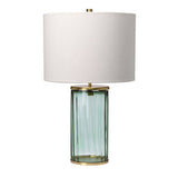 Quintiesse Reno Table Lamp - Green - Aged Brass - Comet Lighting