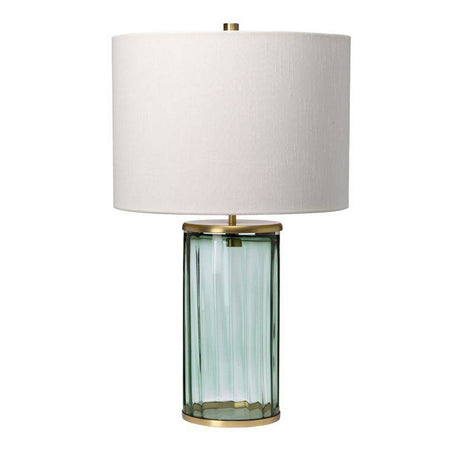 Quintiesse Reno Table Lamp - Green - Aged Brass - Comet Lighting