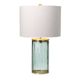 Quintiesse Reno Table Lamp - Green - Aged Brass - Comet Lighting