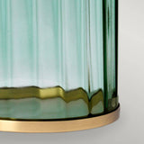 Quintiesse Reno Table Lamp - Green - Aged Brass - Comet Lighting