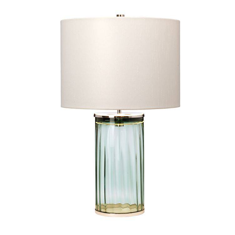 Quintiesse Reno Table Lamp - Green - Polished Nickel - Comet Lighting