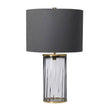 Quintiesse Reno Table Lamp - Smoke - Aged Brass - Comet Lighting