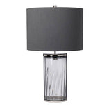 Quintiesse Reno Table Lamp - Smoke - Polished Nickel - Comet Lighting