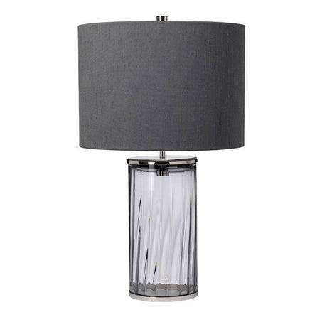 Quintiesse Reno Table Lamp - Smoke - Polished Nickel - Comet Lighting