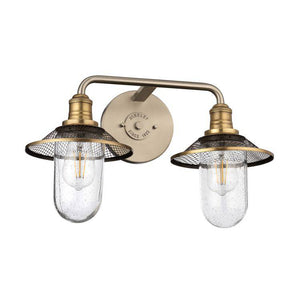 Quintiesse Rigby 2Lt Wall Light - Antique Nickel - Comet Lighting
