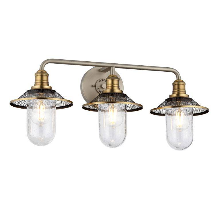 Quintiesse Rigby 3Lt Wall Light - Antique Nickel - Comet Lighting