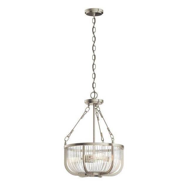 Quintiesse Roux 3Lt Pendant/ Semi-Flush - Brushed Nickel - Comet Lighting