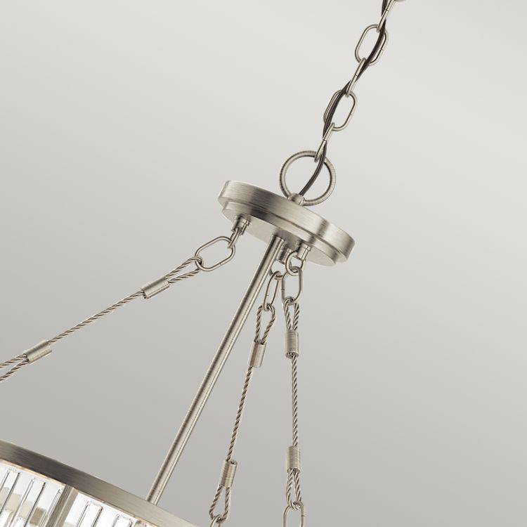 Quintiesse Roux 3Lt Pendant/ Semi-Flush - Brushed Nickel - Comet Lighting