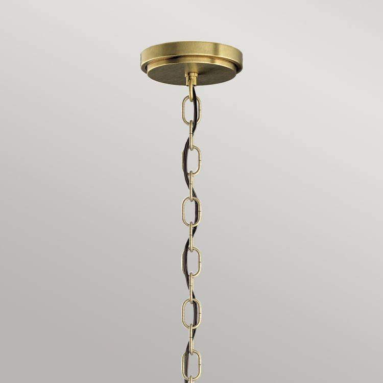 Quintiesse Roux 3Lt Pendant/ Semi-Flush - Natural Brass - Comet Lighting