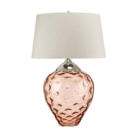 Quintiesse Samara Large Table Lamp - Salmon - Comet Lighting