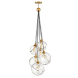 Quintiesse Skye 6Lt Pendant - Heritage Brass - Comet Lighting