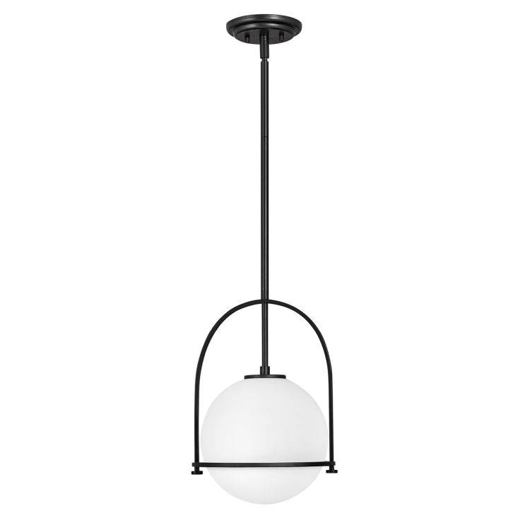 Quintiesse Somerset 1Lt Medium Pendant  - Black - Comet Lighting