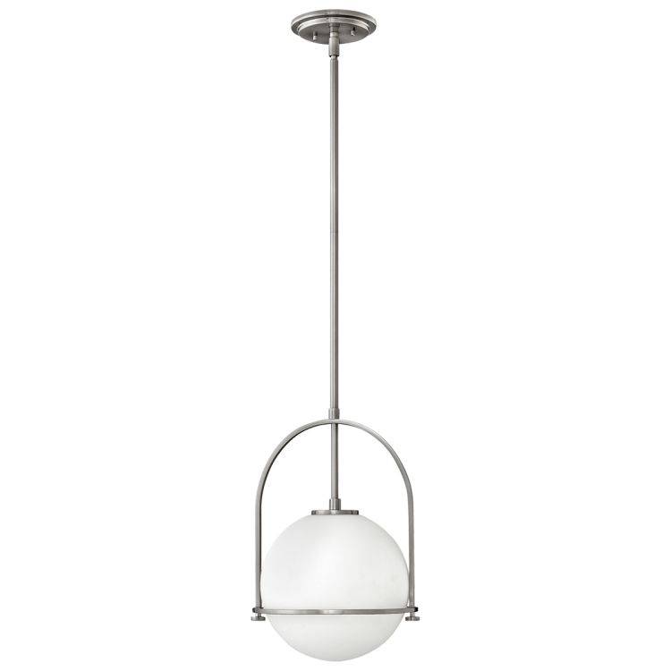 Quintiesse Somerset 1Lt Medium Pendant - Brushed Nickel - Comet Lighting