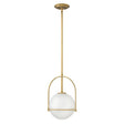 Quintiesse Somerset 1Lt Medium Pendant - Heritage Brass - Comet Lighting