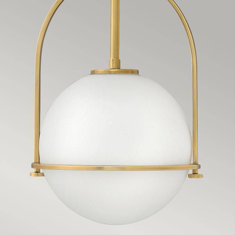 Quintiesse Somerset 1Lt Medium Pendant  - Heritage Brass - Comet Lighting