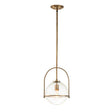 Quintiesse Somerset Clear 1Lt Medium Pendant  - Heritage Brass - Comet Lighting