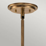 Quintiesse Somerset Clear 1Lt Medium Pendant - Heritage Brass - Comet Lighting