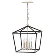 Quintiesse Stinson 4Lt Large Pendant/ Semi-Flush - Black with Polished Nickel - Comet Lighting