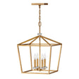 Quintiesse Stinson 4Lt Large Pendant/ Semi-Flush - Distressed Brass - Comet Lighting