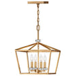 Quintiesse Stinson 4Lt Medium Pendant/ Semi-Flush - Distressed Brass - Comet Lighting