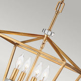 Quintiesse Stinson 4Lt Medium Pendant/ Semi-Flush - Distressed Brass - Comet Lighting