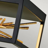 Quintiesse Styx LED Flush Mount - Black & Gilded Gold - Comet Lighting