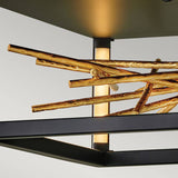 Quintiesse Styx LED Flush Mount - Black & Gilded Gold - Comet Lighting