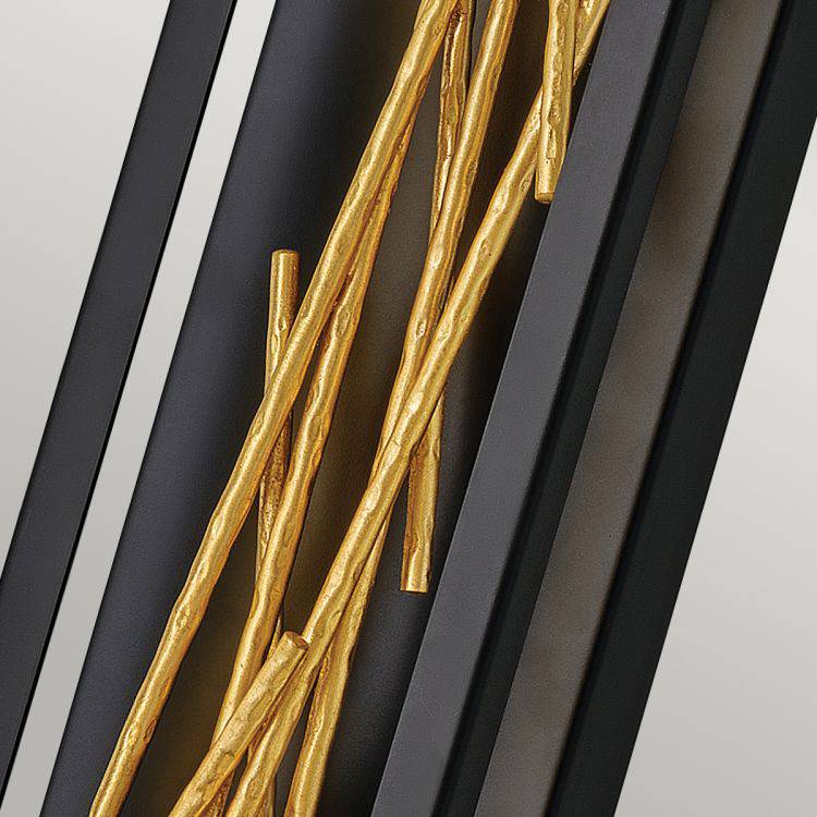 Quintiesse Styx LED Wall Light  - Black & Gilded Gold - Comet Lighting