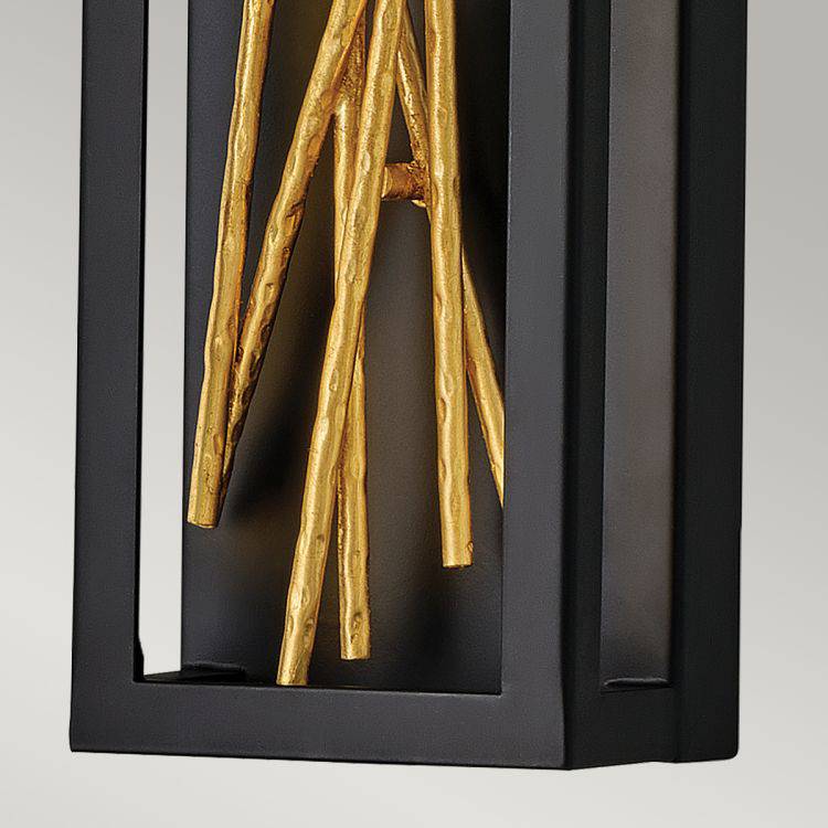 Quintiesse Styx LED Wall Light  - Black & Gilded Gold - Comet Lighting