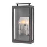 Quintiesse Sutcliffe 2Lt Outdoor Wall Lantern - Aged Zinc - Comet Lighting