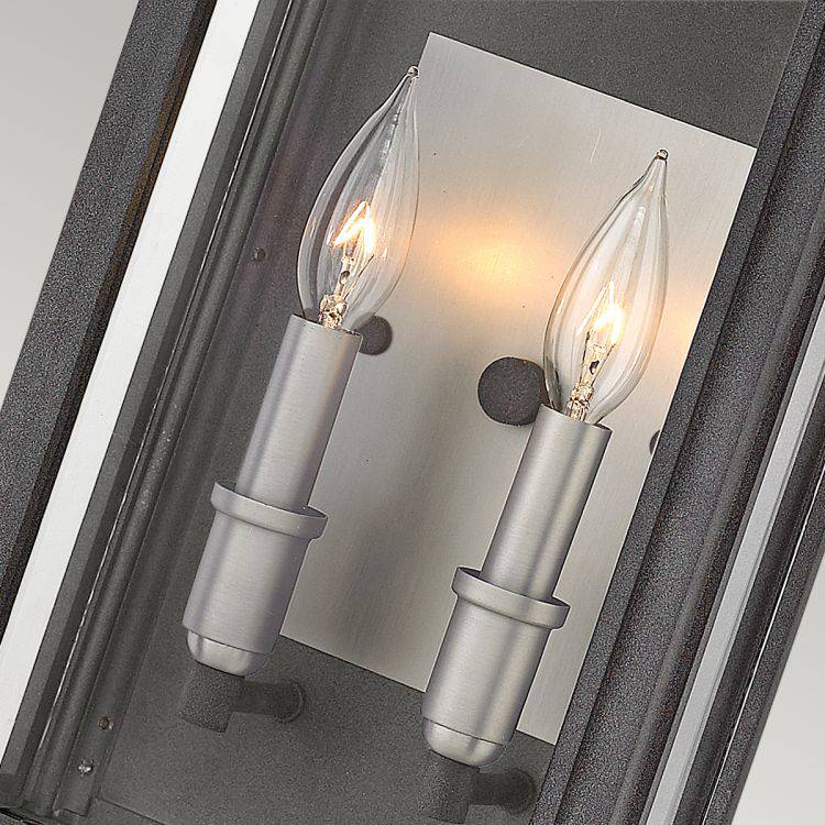 Quintiesse Sutcliffe 2Lt Outdoor Wall Lantern - Aged Zinc - Comet Lighting