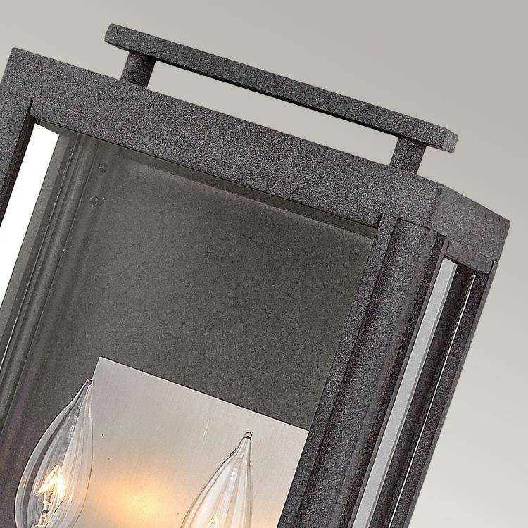 Quintiesse Sutcliffe 2Lt Outdoor Wall Lantern - Aged Zinc - Comet Lighting