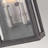 Quintiesse Sutcliffe 2Lt Outdoor Wall Lantern - Aged Zinc - Comet Lighting