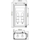 Quintiesse Sutcliffe 2Lt Outdoor Wall Lantern - Aged Zinc - Comet Lighting