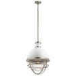 Quintiesse Tollis 1Lt Pendant  - Brushed Nickel & White - Comet Lighting