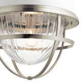 Quintiesse Tollis 1Lt Pendant - Brushed Nickel & White - Comet Lighting