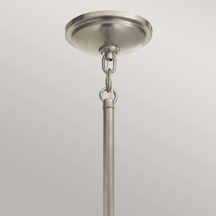 Quintiesse Tollis 1Lt Pendant  - Brushed Nickel & White - Comet Lighting