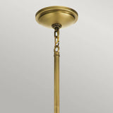 Quintiesse Tollis 1Lt Pendant  - Natural Brass & White - Comet Lighting